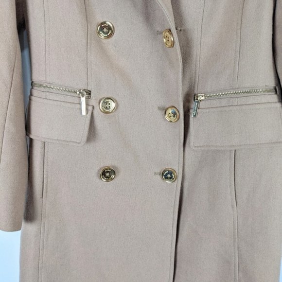 Michael Michael Kors Camel Wool Cashmere Coat Size 2 - Picture 4 of 10